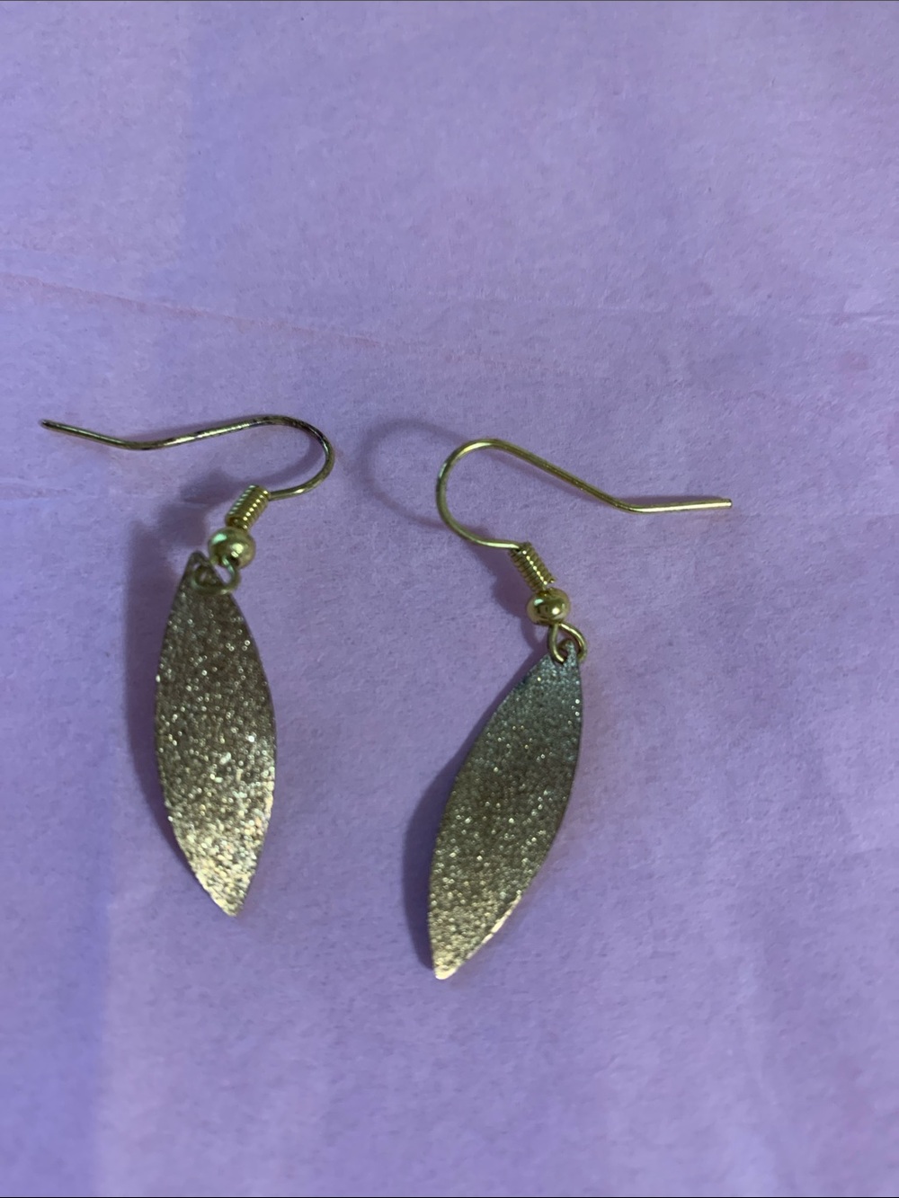 Gold-Tone Leaf Earrings Womens Jewelry